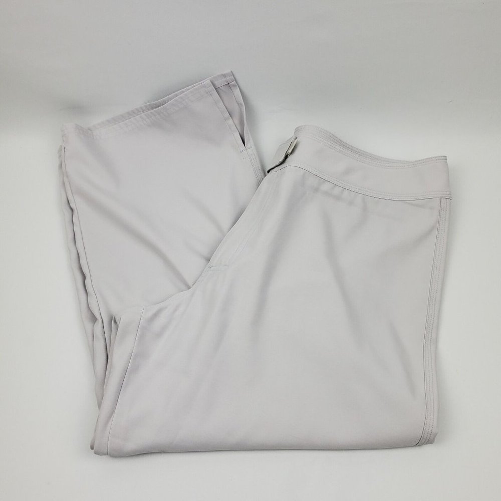 Patagonia Womens Cropped Athletic Pants Lightweight Split Ankles Ivory Sz 32X22